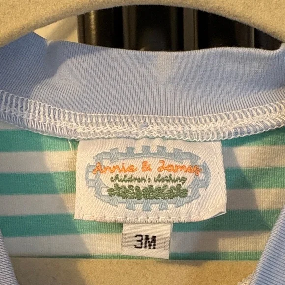 Annie & James Striped Baby Onesie - Picture 2 of 5